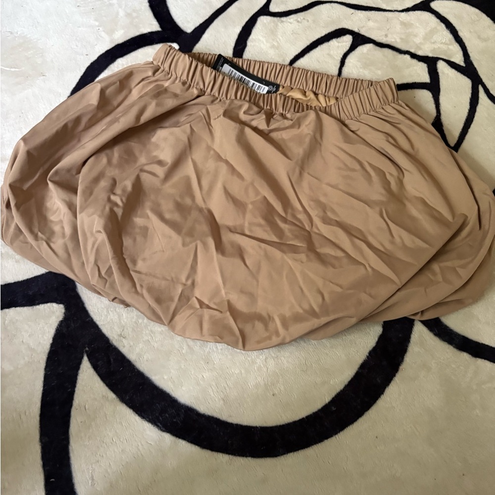 PLT khaki bubble skirt